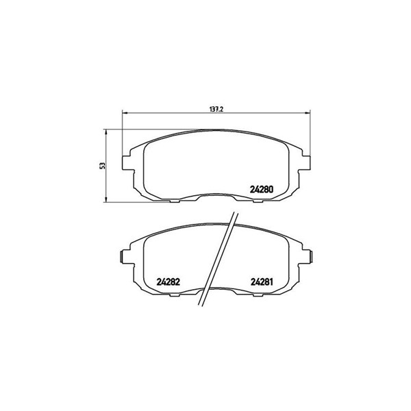 Bromsbeläggsats, Framaxel Brembo P 23 126 BREMBO Bromsbeläggsats, Framaxel Brembo P 23 126 BREMBO
