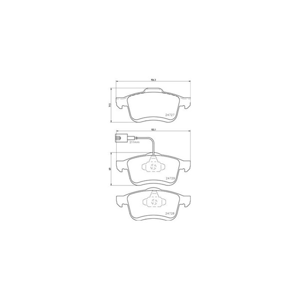 Bromsbeläggsats, Framaxel Brembo P 23 130 BREMBO