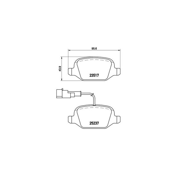Bromsbeläggsats Brembo P 23 131 BREMBO