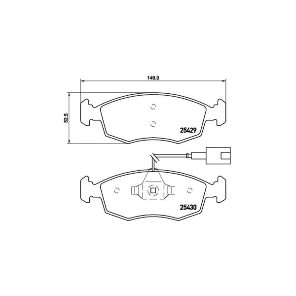Bromsbeläggsats, Framaxel Brembo P 23 138 BREMBO