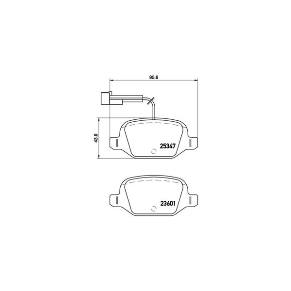 Bromsbeläggsats, Bakaxel Brembo P 23 146 BREMBO
