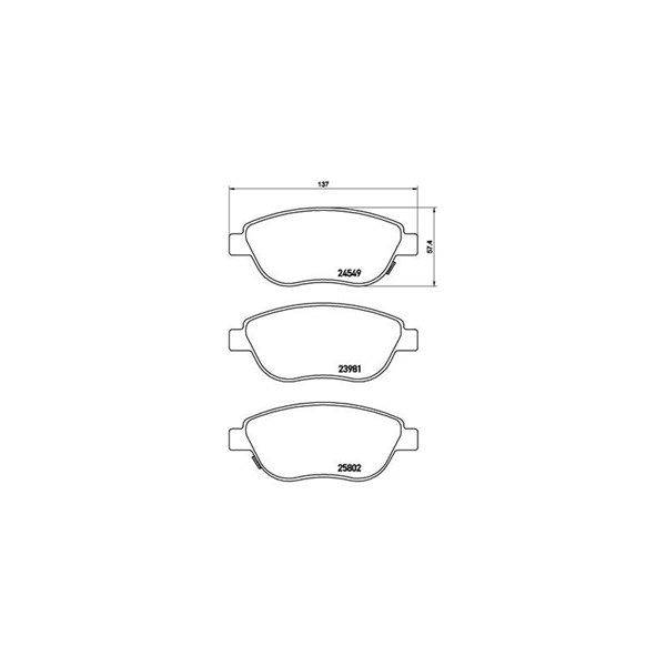 Bromsbeläggsats Brembo P 23 153 BREMBO