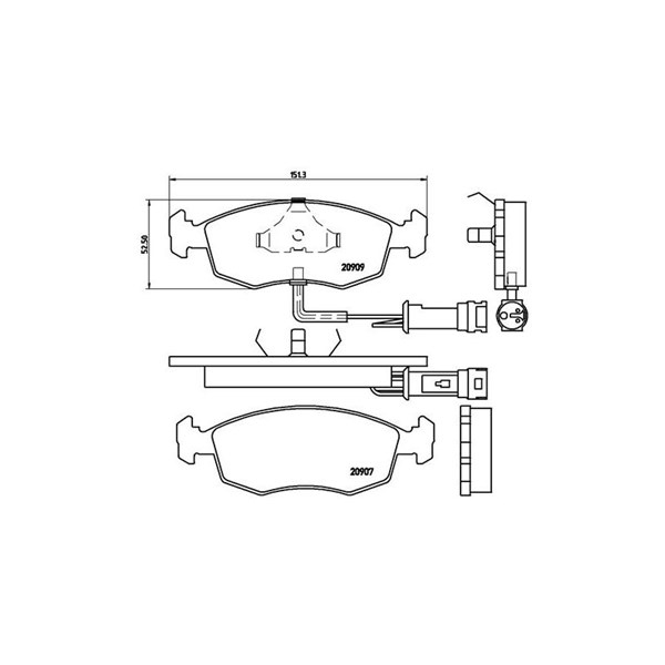 Bromsbeläggsats Brembo P 24 007 BREMBO