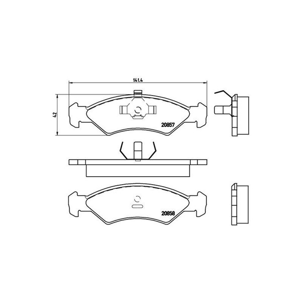 Bromsbeläggsats, Framaxel Brembo P 24 016 BREMBO