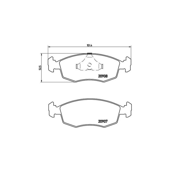 Bromsbeläggsats, Framaxel Brembo P 24 019 BREMBO