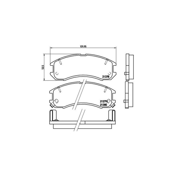 Bromsbeläggsats, Framaxel Brembo P 24 024 BREMBO