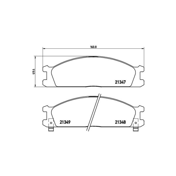 Bromsbeläggsats, Framaxel Brembo P 24 026 BREMBO