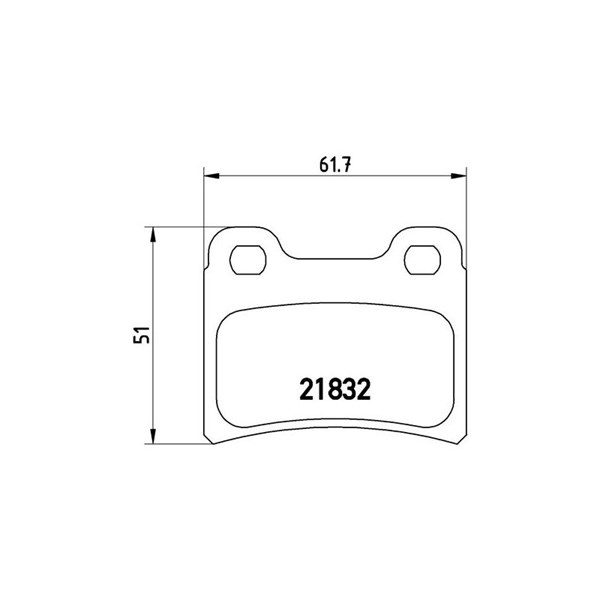 Bromsbeläggsats, Bakaxel Brembo P 24 030 BREMBO