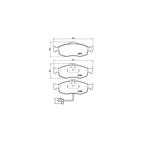Bromsbeläggsats, Framaxel Brembo P 24 034 BREMBO