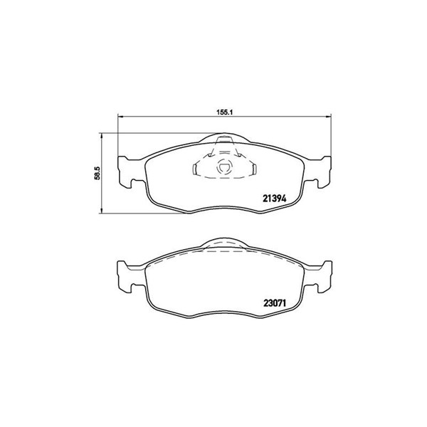 Bromsbeläggsats, Framaxel Brembo P 24 037 BREMBO