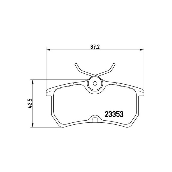 Bromsbeläggsats, Bakaxel Brembo P 24 047 BREMBO