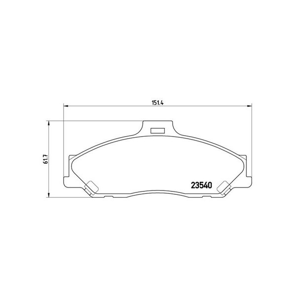 Bromsbeläggsats, Framaxel Brembo P 24 051 BREMBO