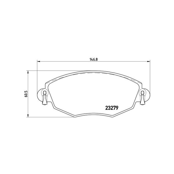 Bromsbeläggsats, Framaxel Brembo P 24 060 BREMBO