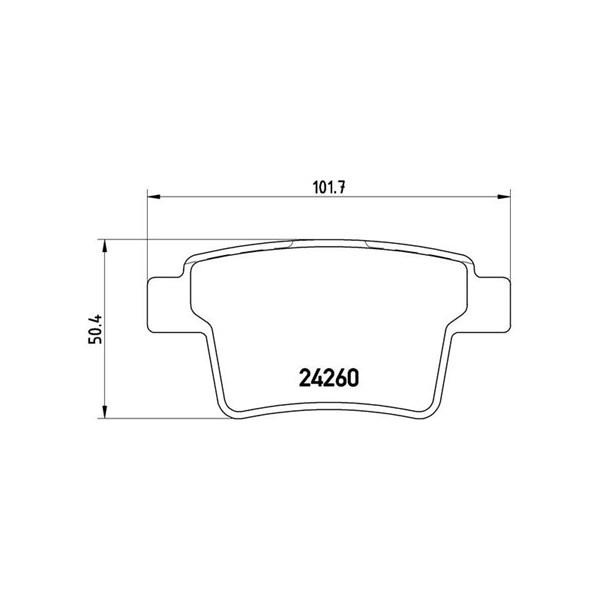 Bromsbeläggsats, Bakaxel Brembo P 24 063 BREMBO
