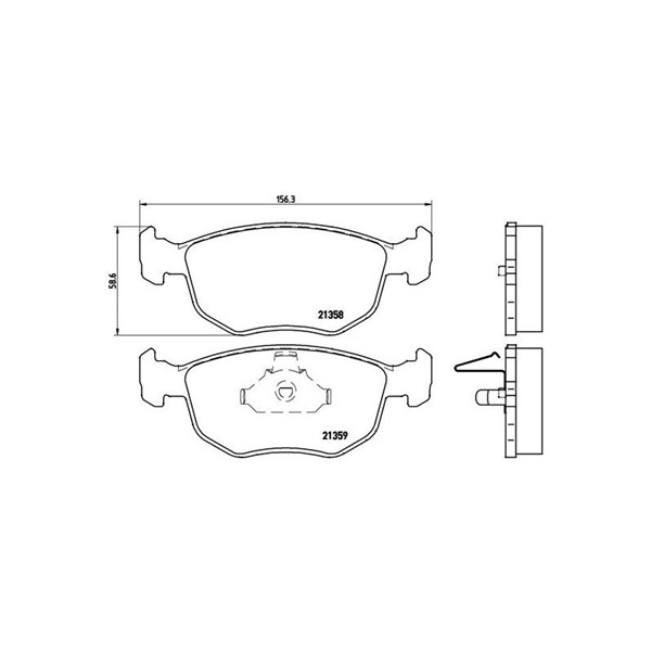 Bromsbeläggsats, Framaxel Brembo P 24 069 BREMBO