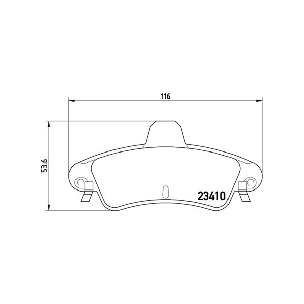 Bromsbeläggsats, Bakaxel Brembo P 24 070 BREMBO