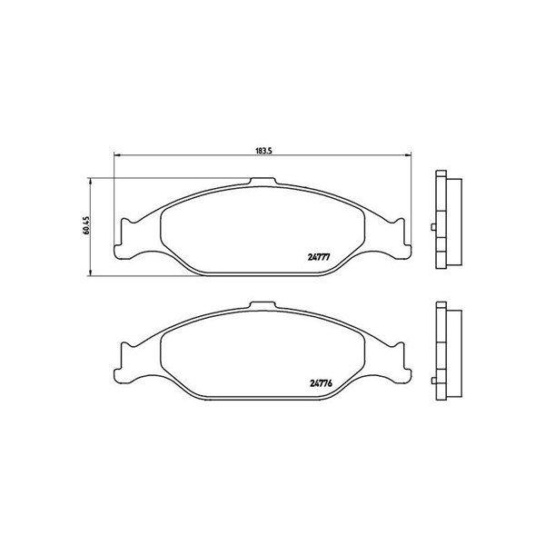 Bromsbeläggsats, Framaxel Brembo P 24 082 BREMBO Bromsbeläggsats, Framaxel Brembo P 24 082 BREMBO