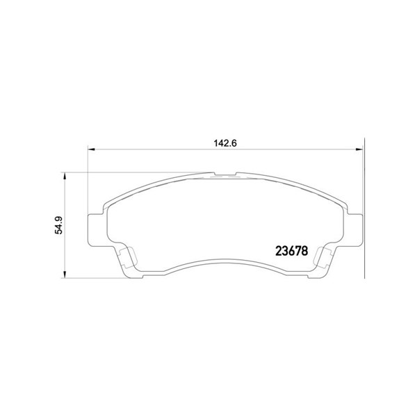 Bromsbeläggsats, Framaxel Brembo P 24 149 BREMBO