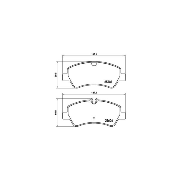 Bromsbeläggsats, Bakaxel Brembo P 24 160 BREMBO