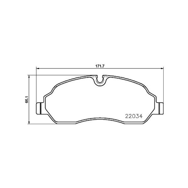 Bromsbeläggsats, Framaxel Brembo P 24 171 BREMBO