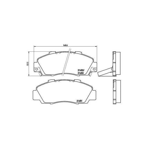 Bromsbeläggsats, Framaxel Brembo P 28 026 BREMBO