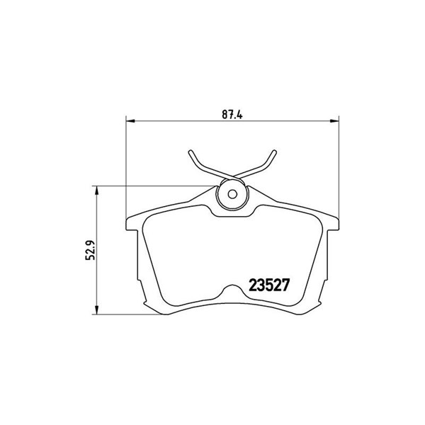 Bromsbeläggsats, Bakaxel Brembo P 28 030 BREMBO
