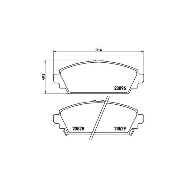 Bromsbeläggsats, Framaxel Brembo P 28 031 BREMBO