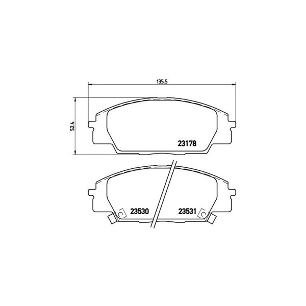 Bromsbeläggsats Brembo P 28 032 BREMBO