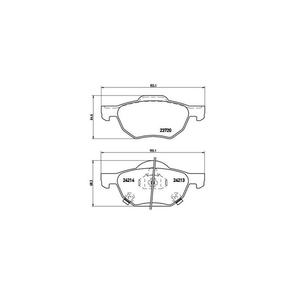 Bromsbeläggsats, Framaxel Brembo P 28 036 BREMBO Bromsbeläggsats, Framaxel Brembo P 28 036 BREMBO
