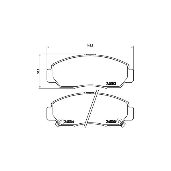 Bromsbeläggsats, Framaxel Brembo P 28 047 BREMBO