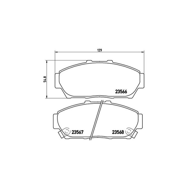 Bromsbeläggsats, Framaxel Brembo P 28 048 BREMBO