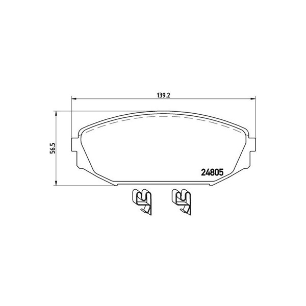 Bromsbeläggsats, Framaxel Brembo P 28 049 BREMBO