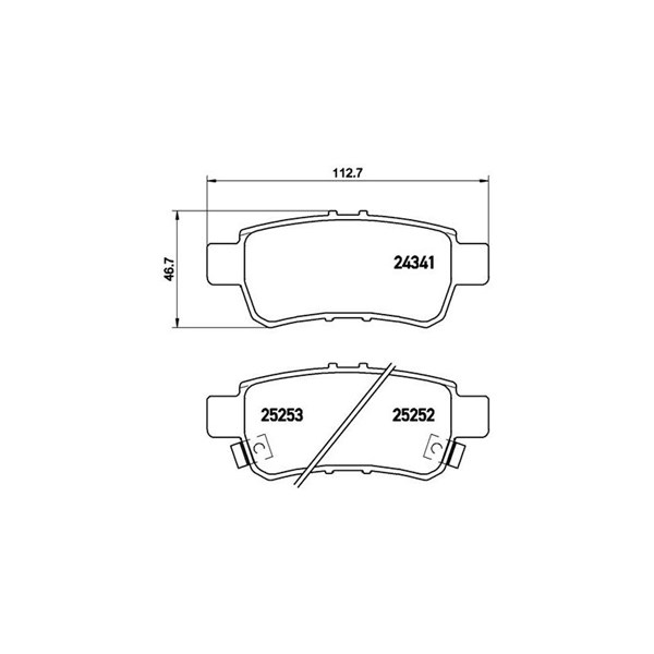 Bromsbeläggsats, Bakaxel Brembo P 28 062 BREMBO