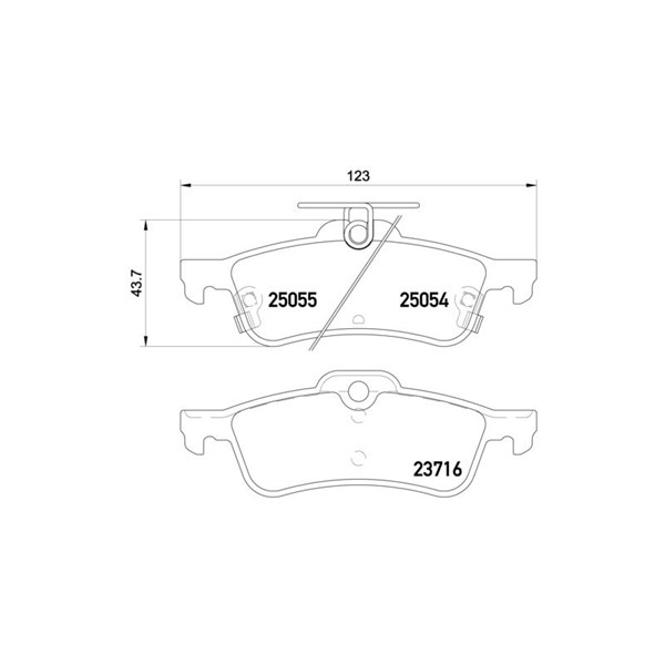 Bromsbeläggsats BREMBO