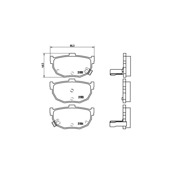 Bromsbeläggsats, Bakaxel Brembo P 30 003 BREMBO