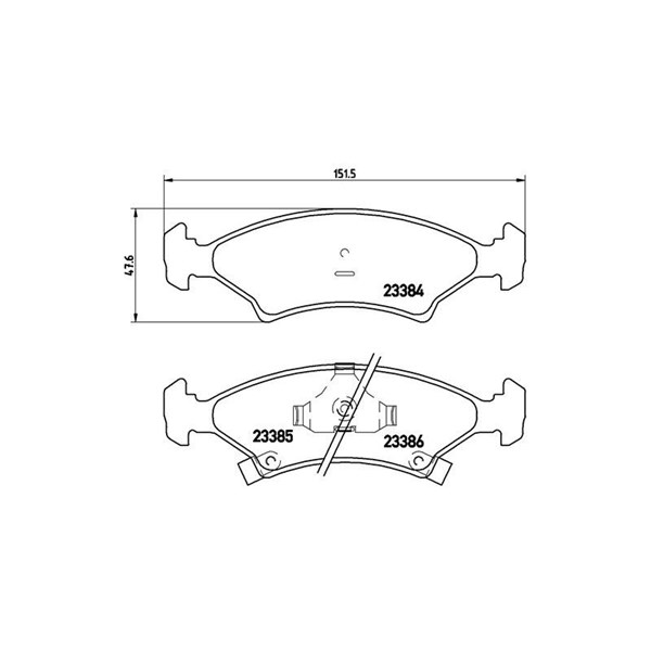 Bromsbeläggsats, Framaxel Brembo P 30 009 BREMBO