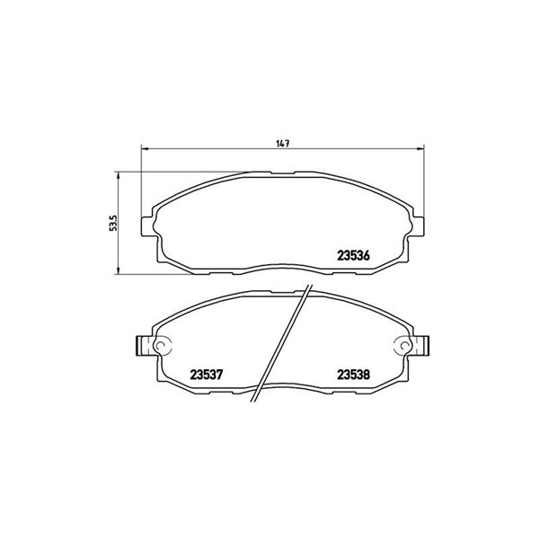 Bromsbeläggsats, Framaxel Brembo P 30 010 BREMBO