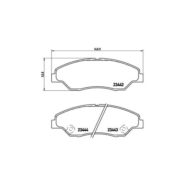 Bromsbeläggsats Brembo P 30 015 BREMBO