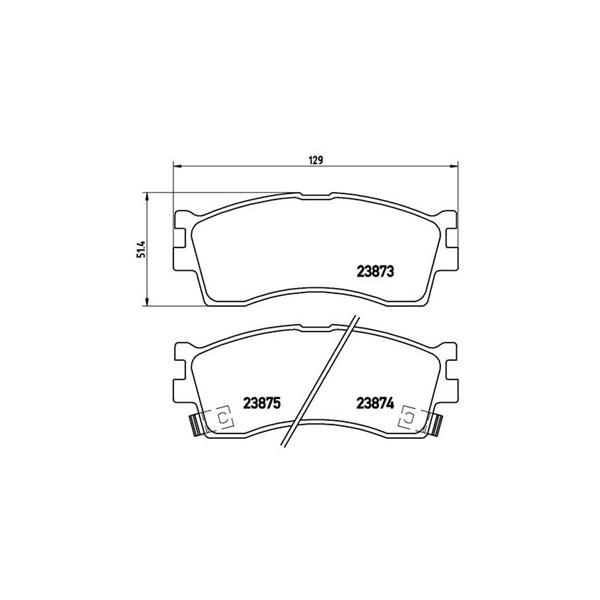 Bromsbeläggsats, Framaxel Brembo P 30 016 BREMBO