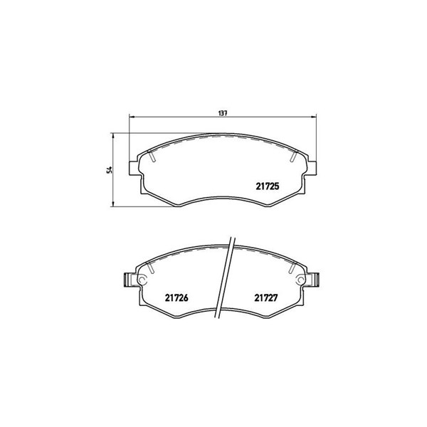 Bromsbeläggsats, Framaxel Brembo P 30 022 BREMBO