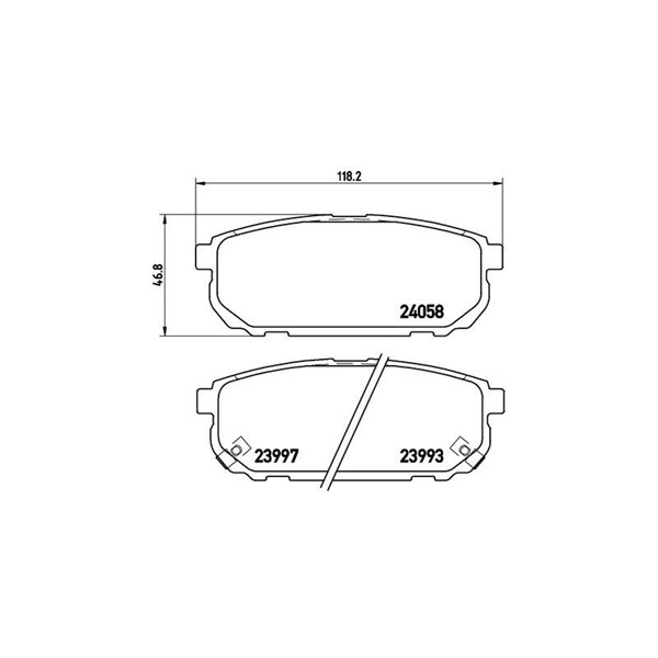 Bromsbeläggsats, Bakaxel Brembo P 30 023 BREMBO