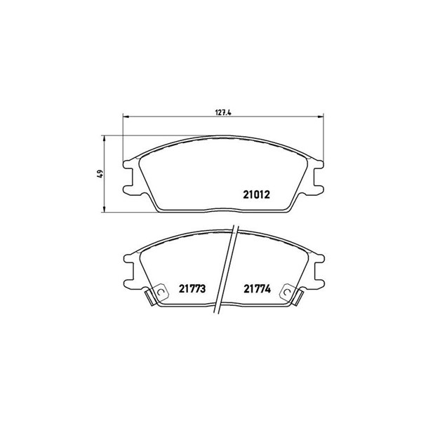 Bromsbeläggsats, Framaxel Brembo P 30 024 BREMBO