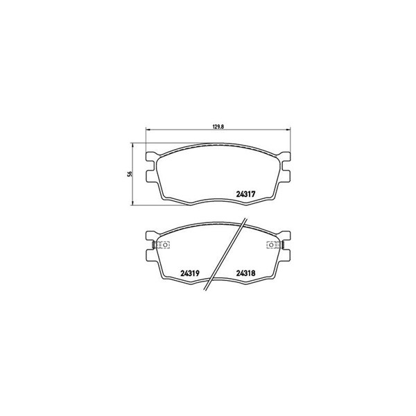 Bromsbeläggsats, Framaxel Brembo P 30 026 BREMBO