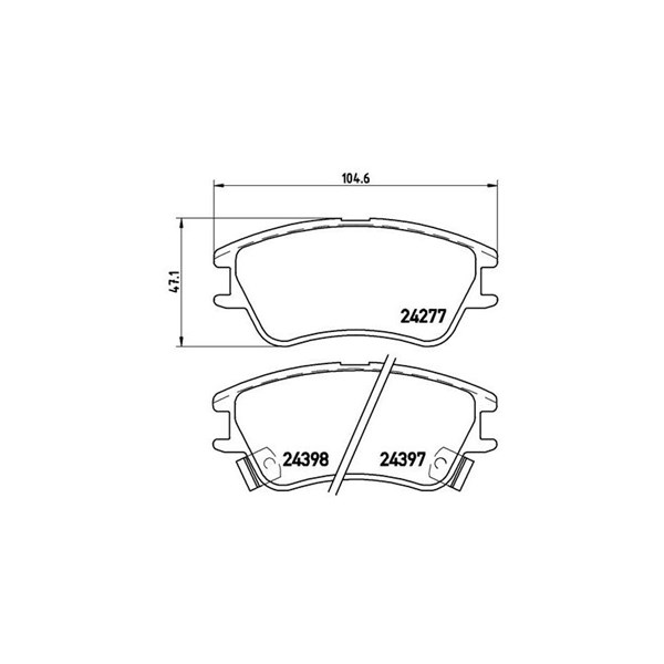 Bromsbeläggsats, Framaxel Brembo P 30 027 BREMBO