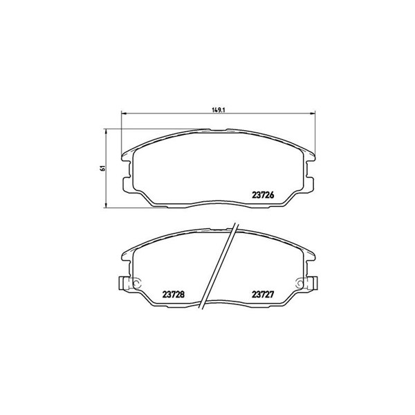 Bromsbeläggsats, Framaxel Brembo P 30 028 BREMBO