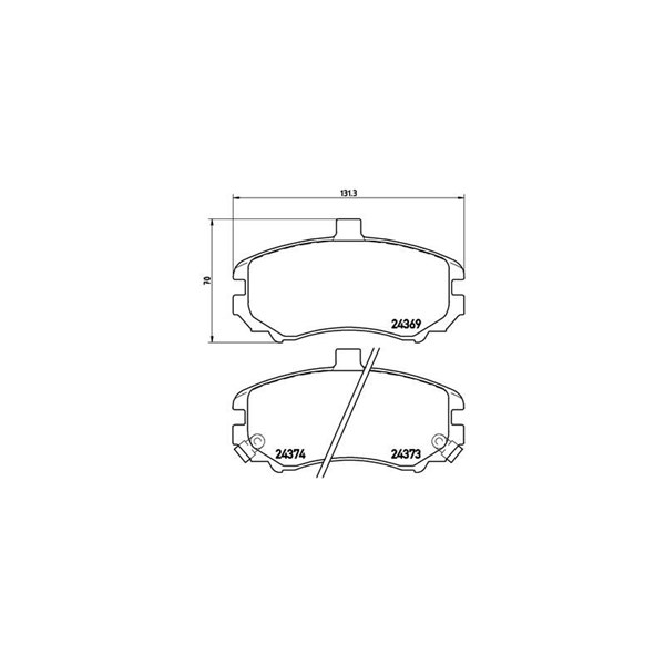Bromsbeläggsats, Framaxel Brembo P 30 029 BREMBO