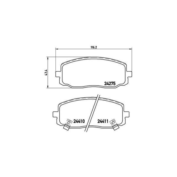 Bromsbeläggsats, Framaxel Brembo P 30 032 BREMBO