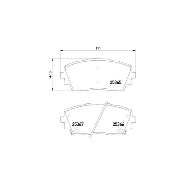 Bromsbeläggsats, Framaxel Brembo P 30 053 BREMBO