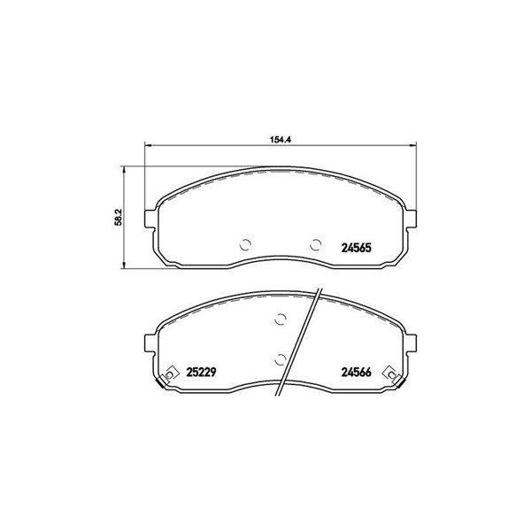 Bromsbeläggsats, Framaxel Brembo P 30 058 BREMBO