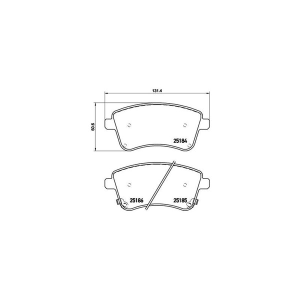 Bromsbeläggsats, Framaxel Brembo P 30 064 BREMBO Bromsbeläggsats, Framaxel Brembo P 30 064 BREMBO